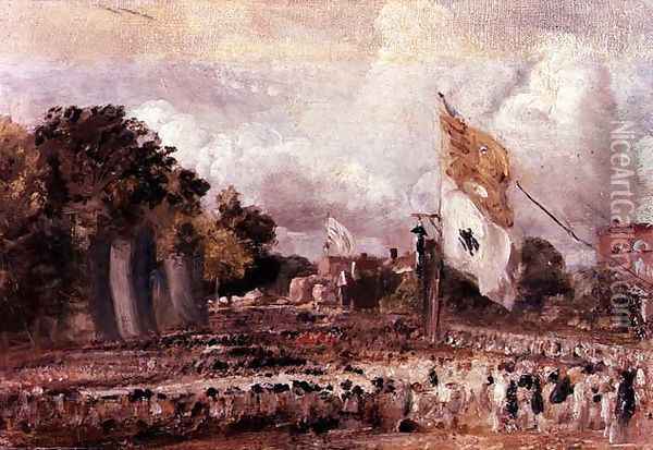 Waterloo Feast at East Bergholt Oil Painting - John Constable