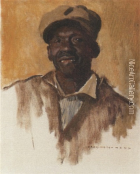 Man In A Brown Cap Oil Painting - Harrington Mann