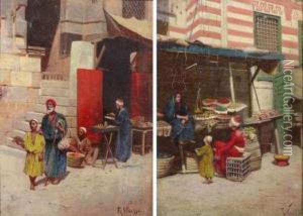 Au Souk Oil Painting - Rudolph Weiss