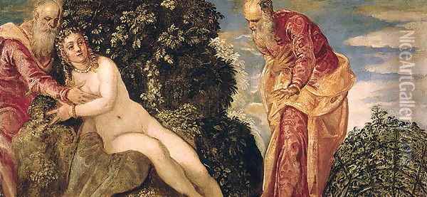 Susanna and the Elders Oil Painting - Jacopo Tintoretto (Robusti)