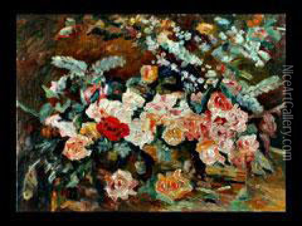 Bouquet De Fleurs Ii Oil Painting - Felix Ziem