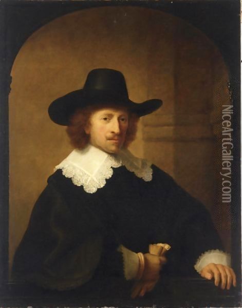 Portrait of Nicolaes van Bambeeck, half-length Oil Painting - Rembrandt Van Rijn