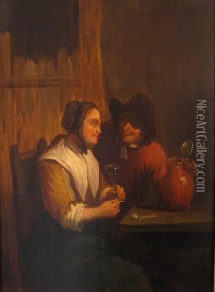 Tasters Oil Painting - David The Younger Teniers