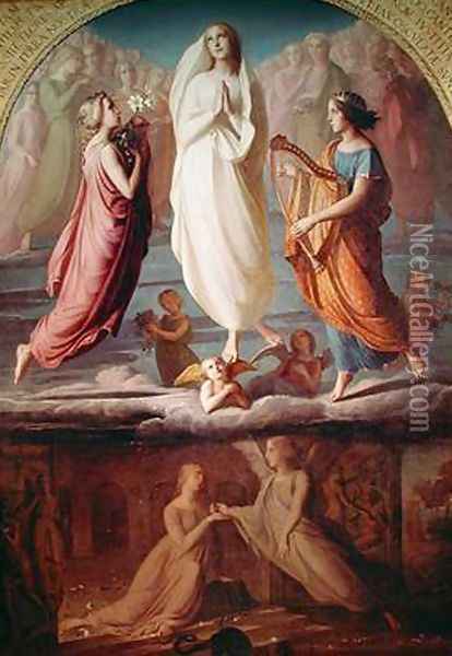 L Assomption De La Vierge Oil Painting - Anne-Francois-Louis Janmot