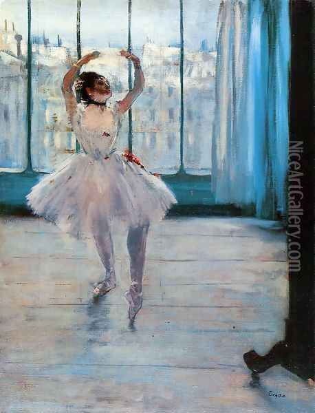 Dancer Posing Oil Painting - Edgar Degas