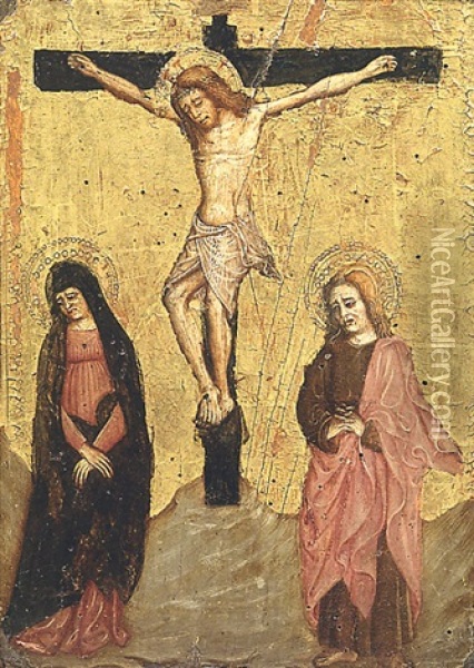 Crocifissione Con La Vergine E San Giovanni Dolenti Oil Painting -  Mariano di Antonio di Francesco Nutolo