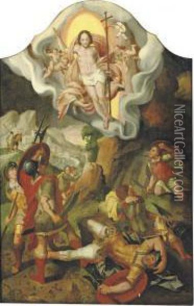 The Resurrection Of Christ Oil Painting - Pieter Aertsen