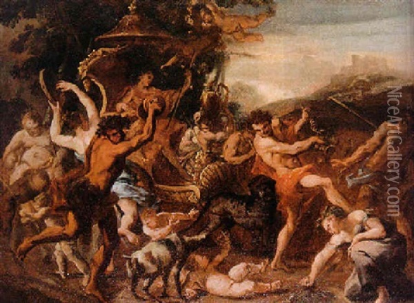 The Triumph Of Bacchus Oil Painting - Sebastiano Ricci