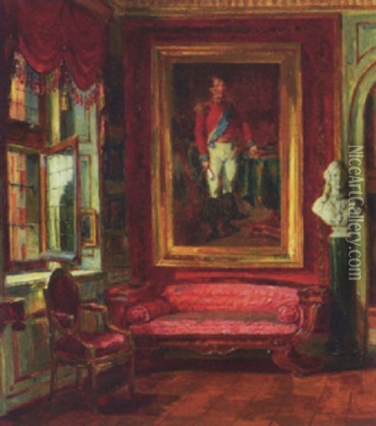 Christian Viii's Vaerelse Pa Rosenborg Oil Painting - Hans Peter Lindeburg