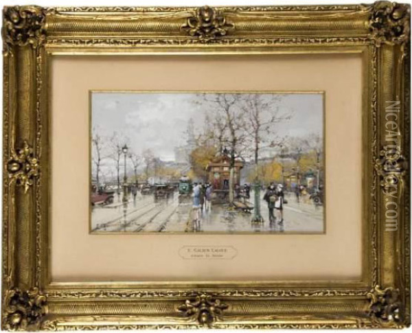 Cours La Reine Oil Painting - Eugene Galien-Laloue