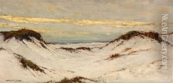 Sunset On The Dunes Oil Painting - Arthur Vidal Diehl