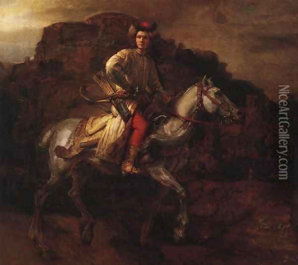The Polish Rider 1655 Oil Painting - Harmenszoon van Rijn Rembrandt