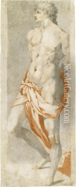 Saint Sebastian, After Rosso Fiorentino Oil Painting - Andrea Boscoli