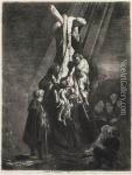 The Descent From The Cross Oil Painting - Rembrandt Van Rijn