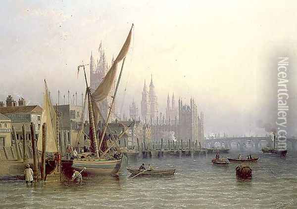 Westminster Oil Painting - James Wilson Carmichael