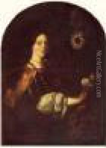 : Portrait De Jeune Femme En Clytie Oil Painting - Karel De Moor