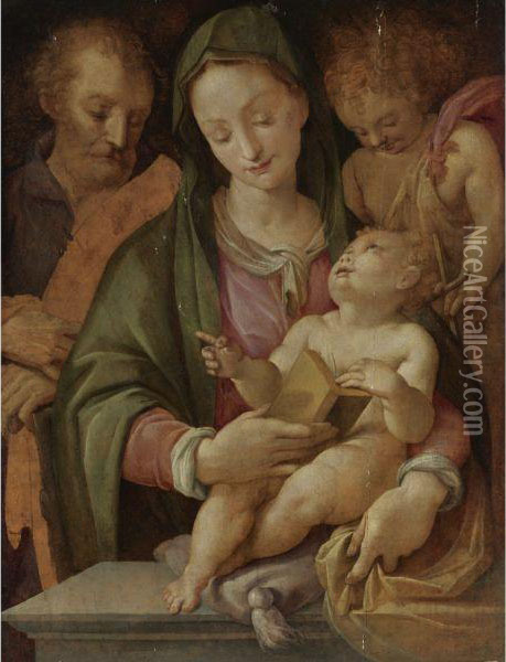 Holy Family With The Infant John The Baptist Oil Painting - da San Friano Maso