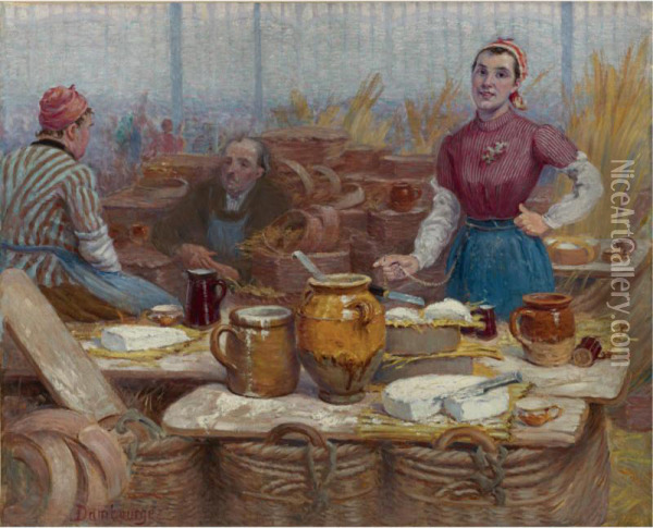 Jeune Cremiere (the Cream And Cheese Vendor) Oil Painting - Edouard Jean Dambourgez