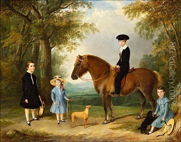 The Sons Of John Orrell Oil Painting - Robert Bridgehouse