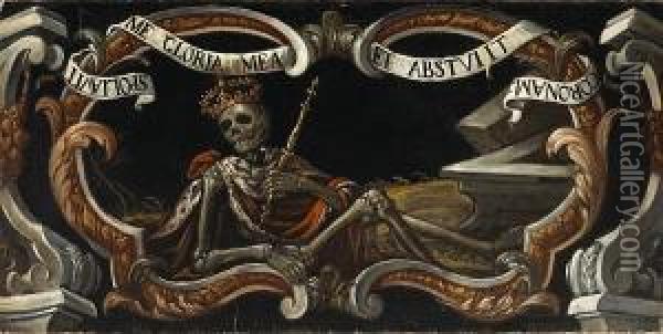 An Allegory Of Mortality; Also A Companion Painting Of The Same Subject (a Pair) Oil Painting - Juan De Valdes Leal
