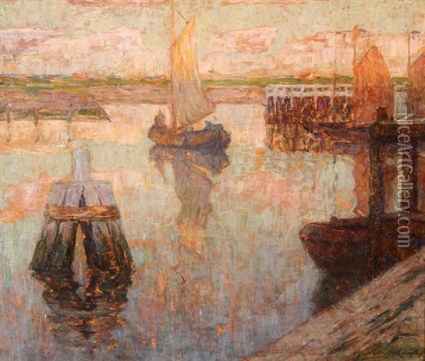 River Scene In Old Russia Oil Painting - Appolinari Mikhailovich Vasnetsov