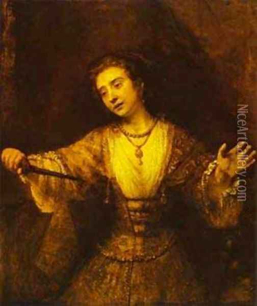 Lucretia 1664 Oil Painting - Harmenszoon van Rijn Rembrandt