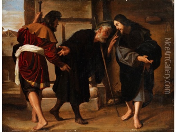 Jesus Auf Dem Gang Nach Emmaus Oil Painting - Alonso Cano