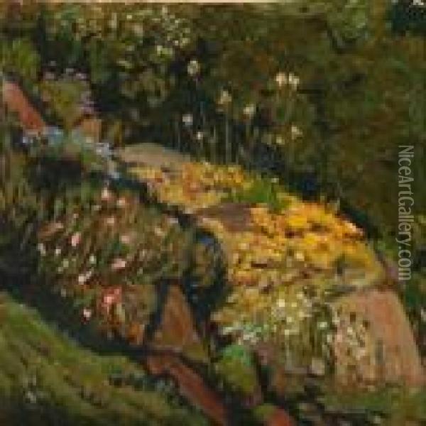 A Couple Of Flower Beds Oil Painting - Axel Hou