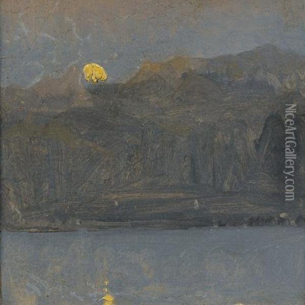 Clair De Lune, De Glerolles Oil Painting - Francois Bocion