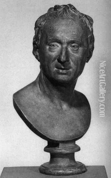 Bust of Diderot Oil Painting - Jean-Antoine Houdon