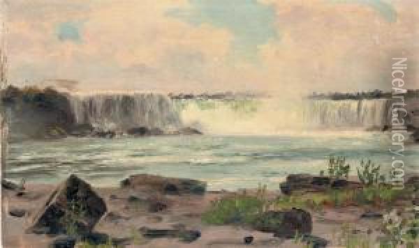 Niagara Falls Oil Painting - Henry William Banks Davis, R.A.