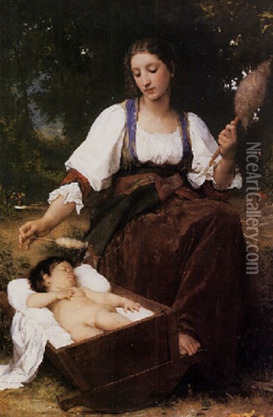 Berceuse Oil Painting - William-Adolphe Bouguereau
