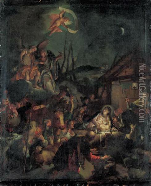 The Adoration Of The Shepherds Oil Painting - Ignazio Stern