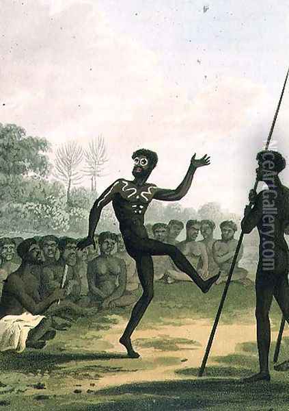The Dance, aborigines from New South Wales Oil Painting - John Heaviside Clark