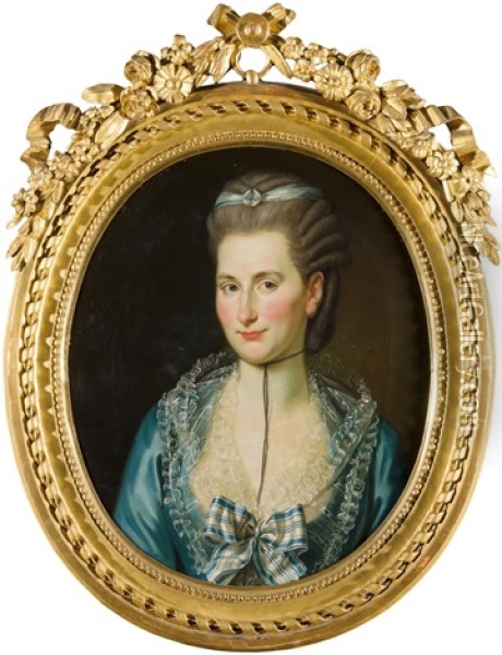 Portrait Von Charlotte Sophie Zeerleder, Geb. Von Haller Oil Painting - Sigmund Freudenberger