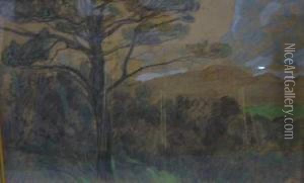 La Montagne Sainte Victoire. Oil Painting - Frederic Montenard