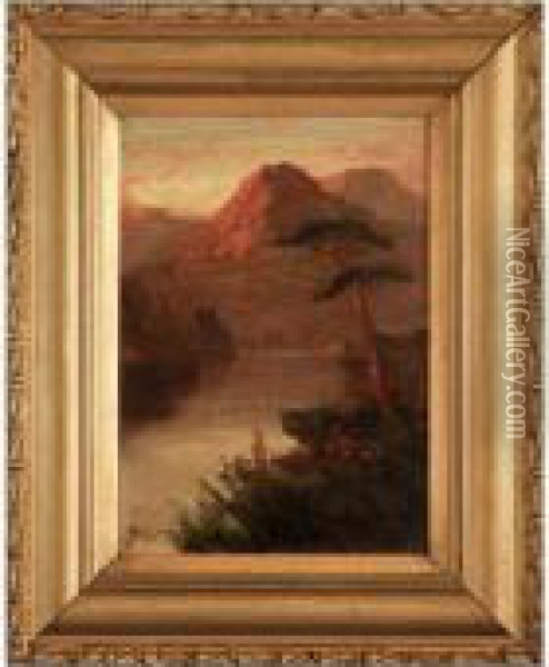 'highland Loch' Oil Painting - John Henry Boel