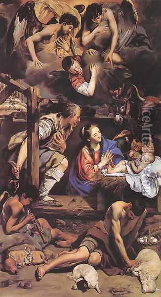 Adoration of the Shepherds Oil Painting - Fray Juan Bautista Maino