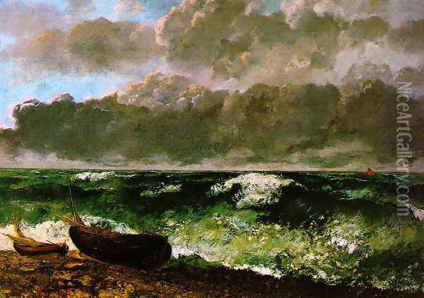 The Stormy Sea or, The Wave, 1870 Oil Painting - Gustave Courbet