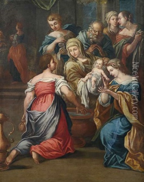 Geburt Der Maria Oil Painting - Carlo Maratta