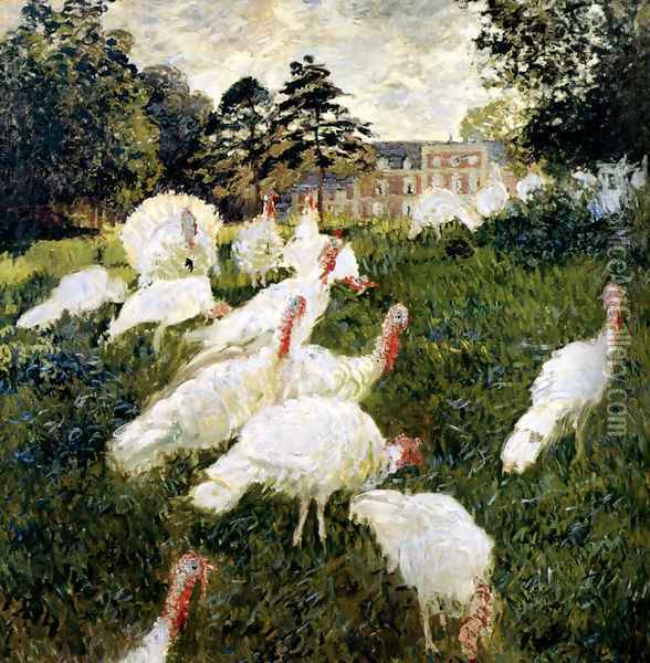 The Turkeys Oil Painting - Claude Oscar Monet