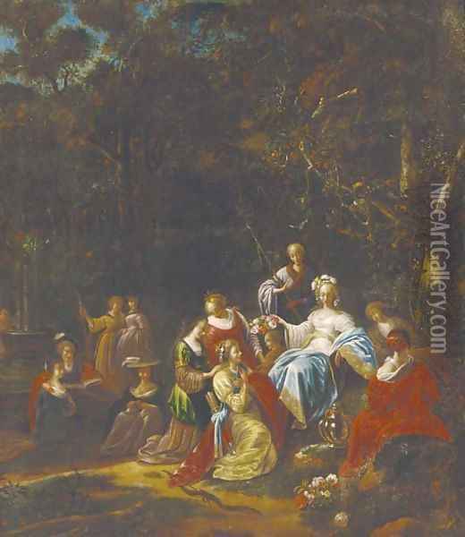 Amarillus and Mirtillo Oil Painting - Jacob Willemsz De The Elder Wet