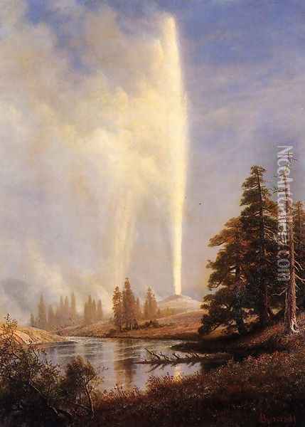 Old Faithful I Oil Painting - Albert Bierstadt