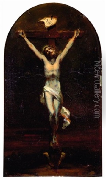 La Crucifixion Oil Painting - Charles Philippe Auguste de Lariviere