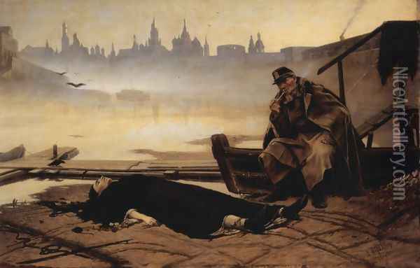 The drowned, 1867 Oil Painting - Vasily Perov