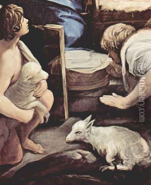 Adoration of the Shepherds, detail 3 Oil Painting - Guido Reni