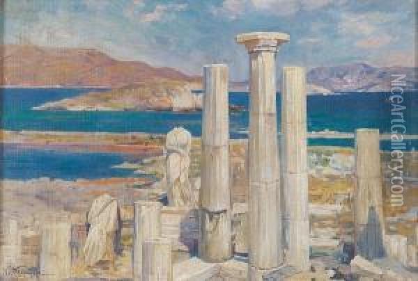 View Of Delos Oil Painting - Nikolaos Ximonas