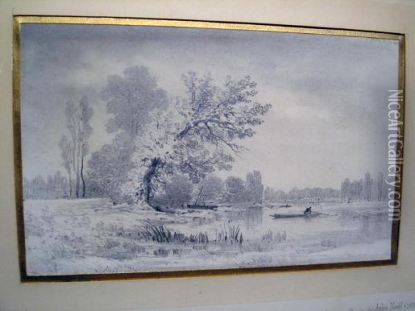 Les Bords De La Loire Oil Painting - Jules Achille-Noel