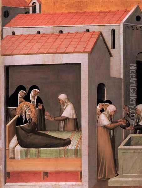 The Miracle of the Ice Oil Painting - Pietro Lorenzetti
