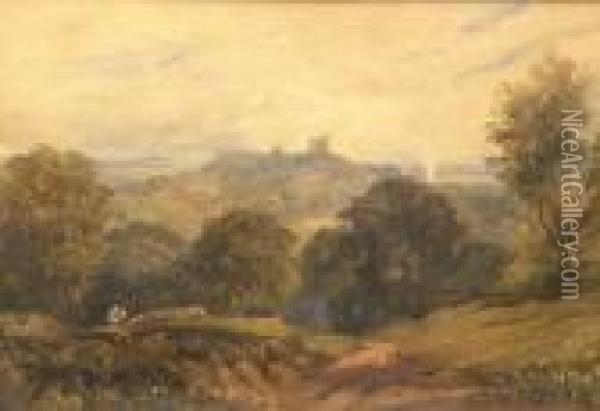 Bolsover Castle Oil Painting - David I Cox